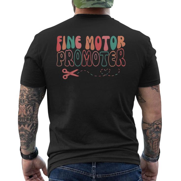 Groovy Fine Motor Promoter Occupational Therapy Ot Therapist Men's T-shirt Back Print