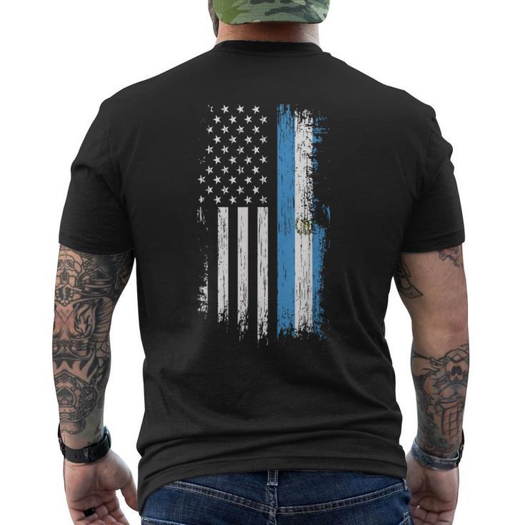 Guatemalan American Flag Pride Guatemala Usa Men's T-shirt Back Print