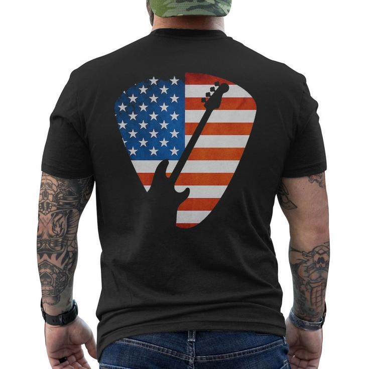 Guitar Bass Flag Men's T-shirt Back Print