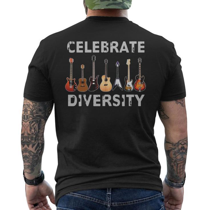 Guitar Celebrate Diversity Men's T-shirt Back Print