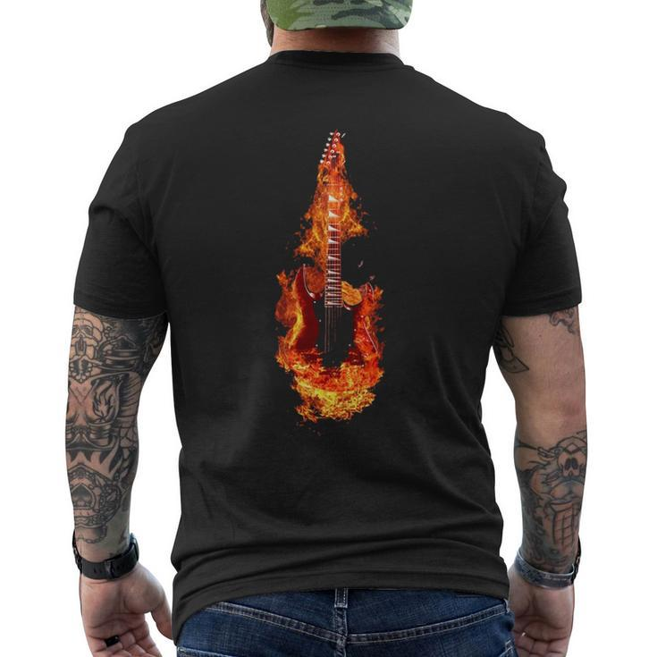 Guitar Fire Men's T-shirt Back Print