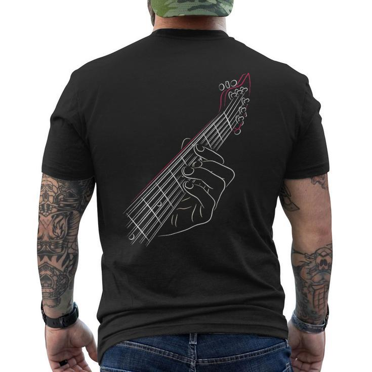 Guitar Line Art Men's T-shirt Back Print