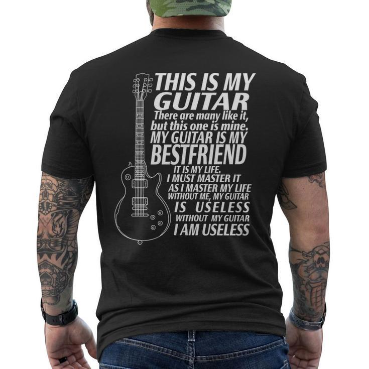 This Is My Guitar Men's T-shirt Back Print