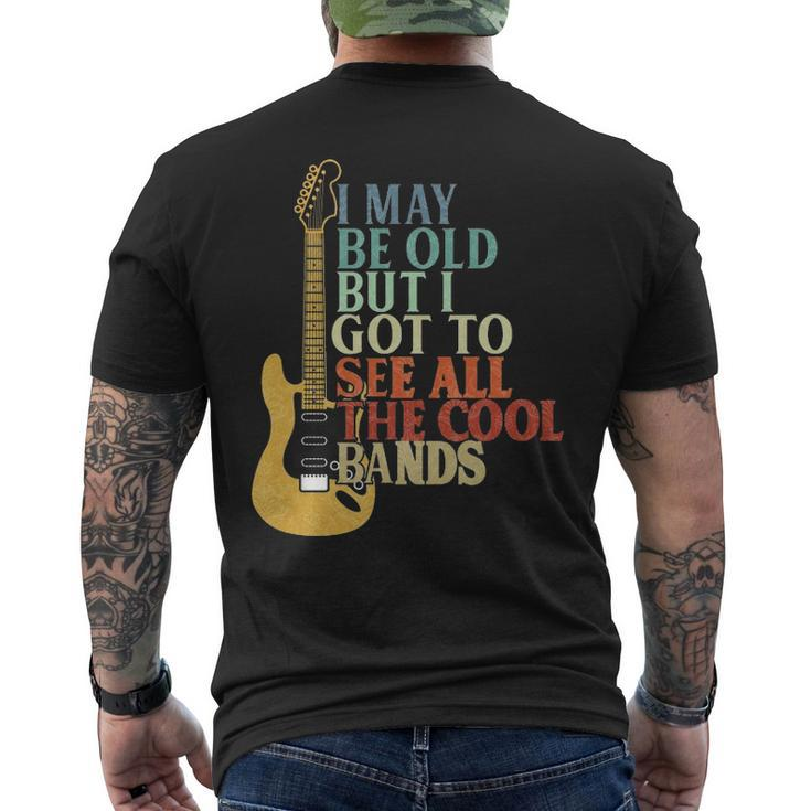 Guitar See All The Cool Bands Men's T-shirt Back Print