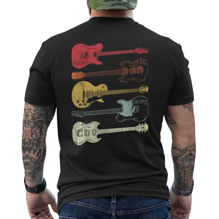 Guitarras Músico Retro Vintage Regalo Camiseta Men's T-shirt Back Print
