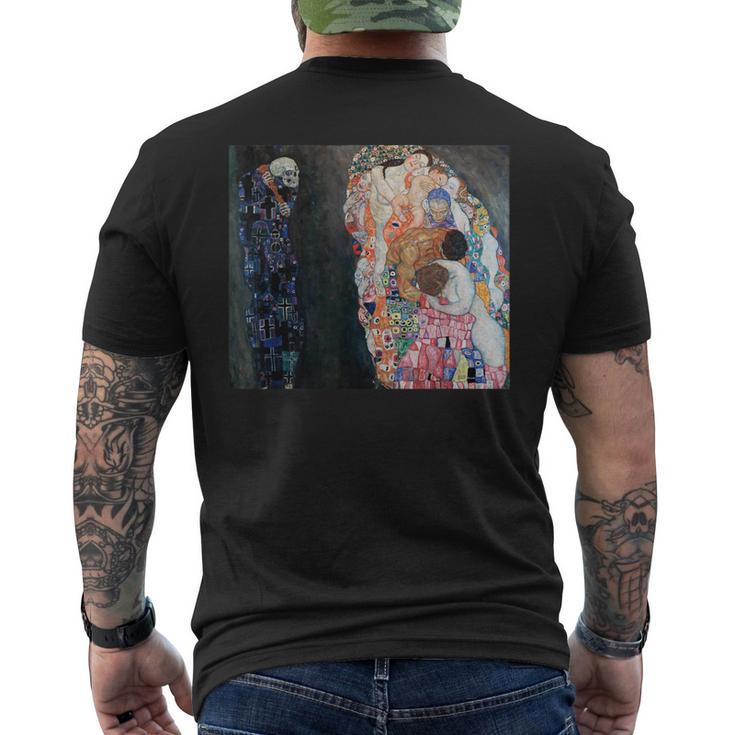 Gustav Klimt's Death And Life Famous Painting Men's T-shirt Back Print