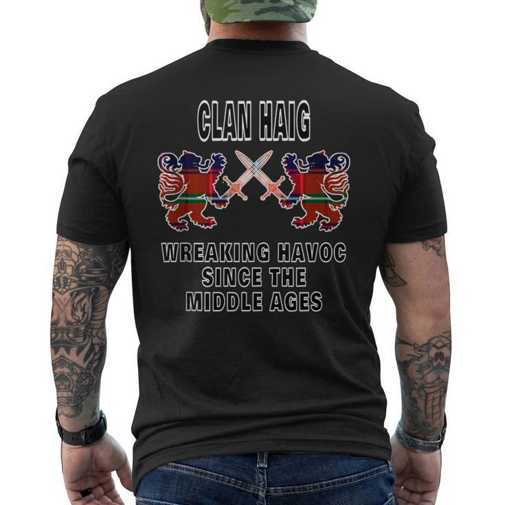 Haig Scottish Tartan Scotland Family Clan Name Men's T-shirt Back Print