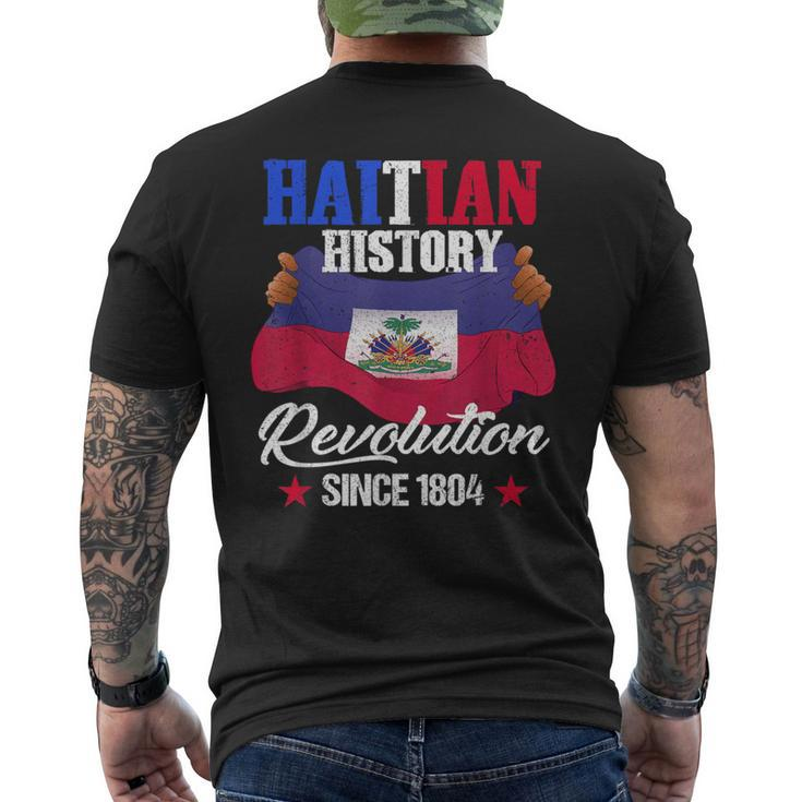 Haitian History Revolution Since 1804 Haiti Flag Pride Men's T-shirt Back Print