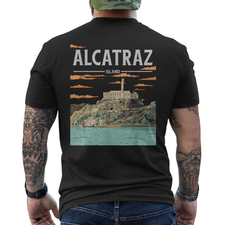 Hand-Drawn Alcatraz T-Shirt mit Rückendruck