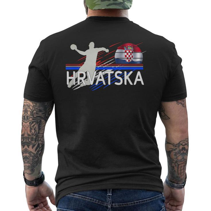 Handball Hrvatska Croatia T-Shirt mit Rückendruck