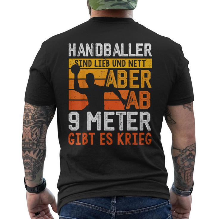 Handballer Sind Liebe Handball Saying Handball Fan T-Shirt mit Rückendruck