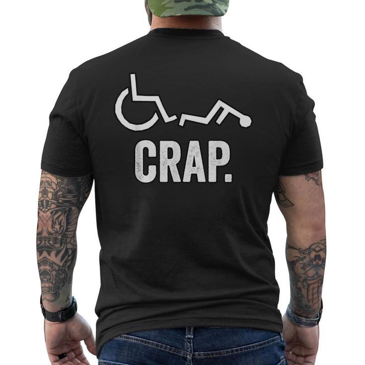 Handicap Wheelchair Fall Men's T-shirt Back Print