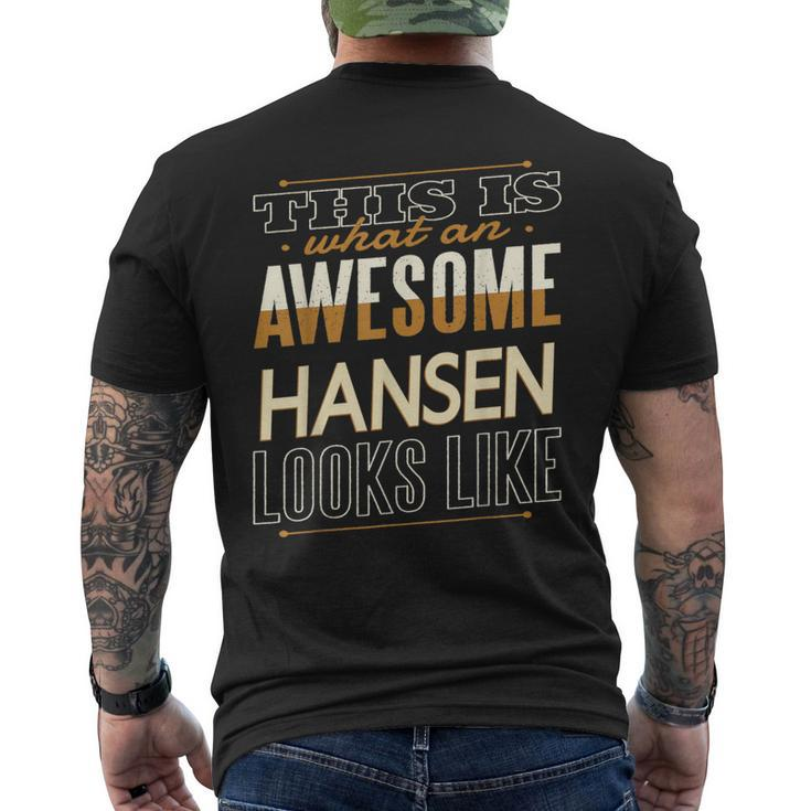 Hansen Last Name Surname Matching Family Reunion Men's T-shirt Back Print
