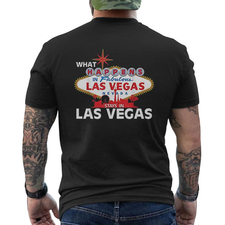 What Happens In Las Vegas Stays In Vegas Mens Back Print T-shirt