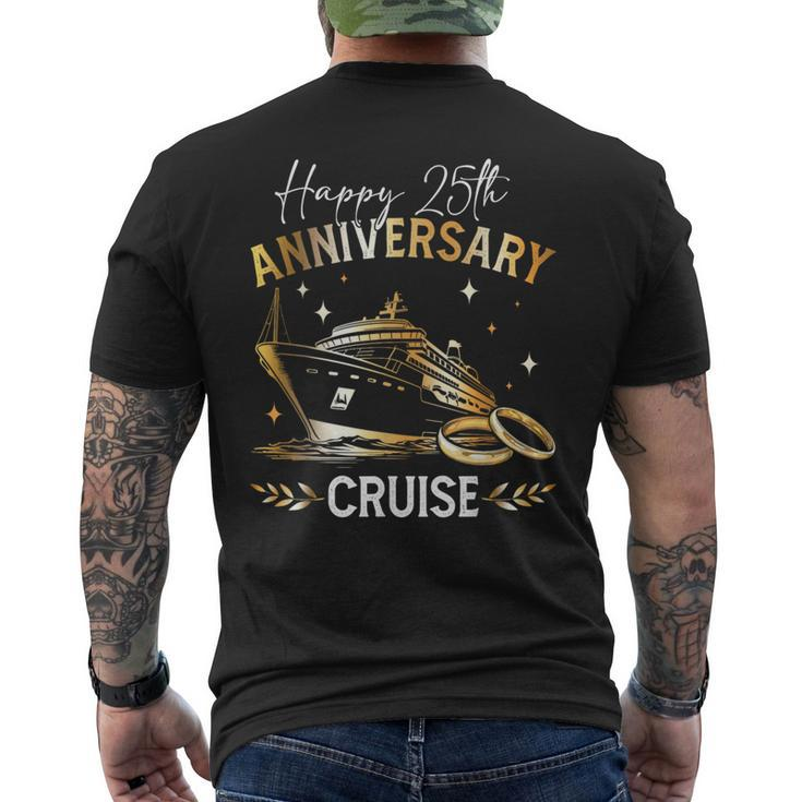 Happy 25Th Anniversary Cruise Wedding Matching Men's T-shirt Back Print