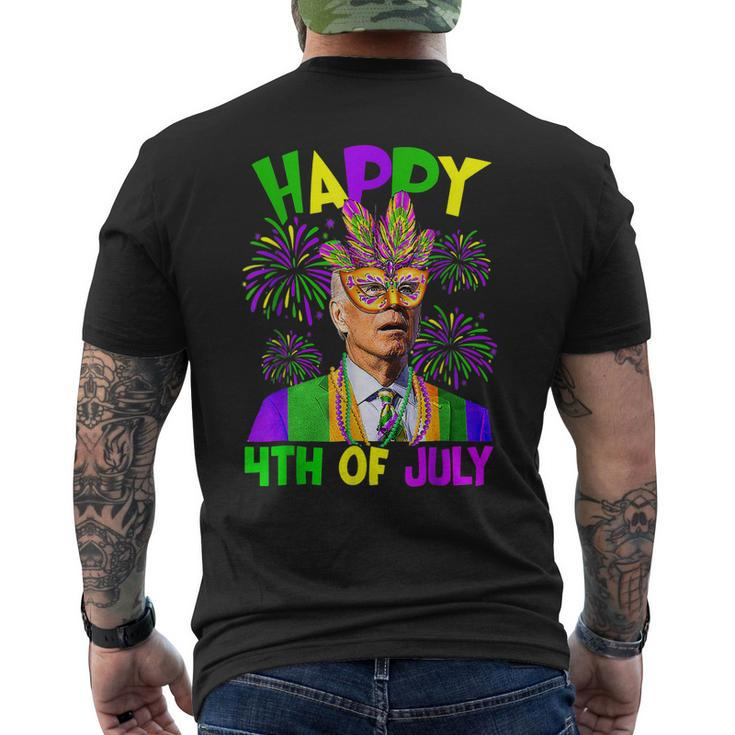 Happy 4Th Of July Joe Biden Mardi Gras Party Carnival Mens Back Print T-shirt