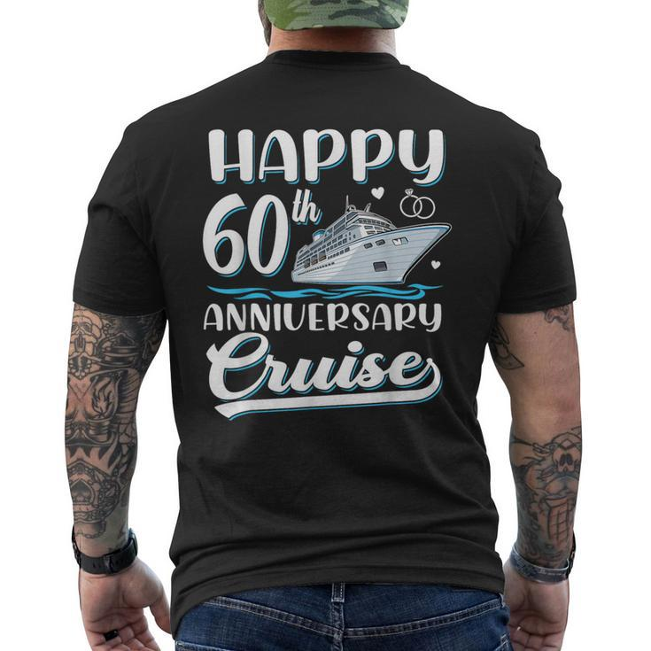 Happy 60Th Anniversary Cruise Wedding 60 Years Old Couples Men's T-shirt Back Print