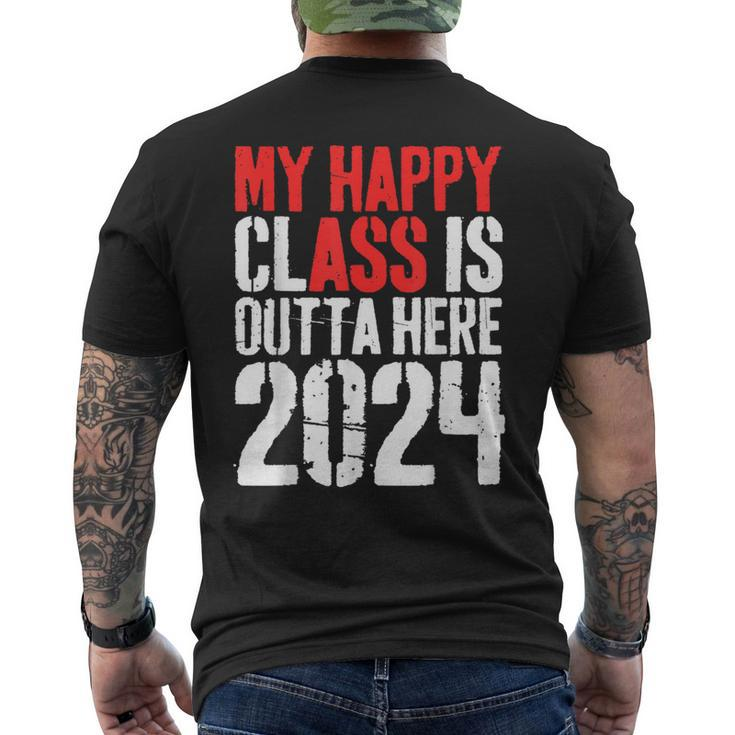 My Happy Class Is Outta Here 2024 Graduation Men's T-shirt Back Print