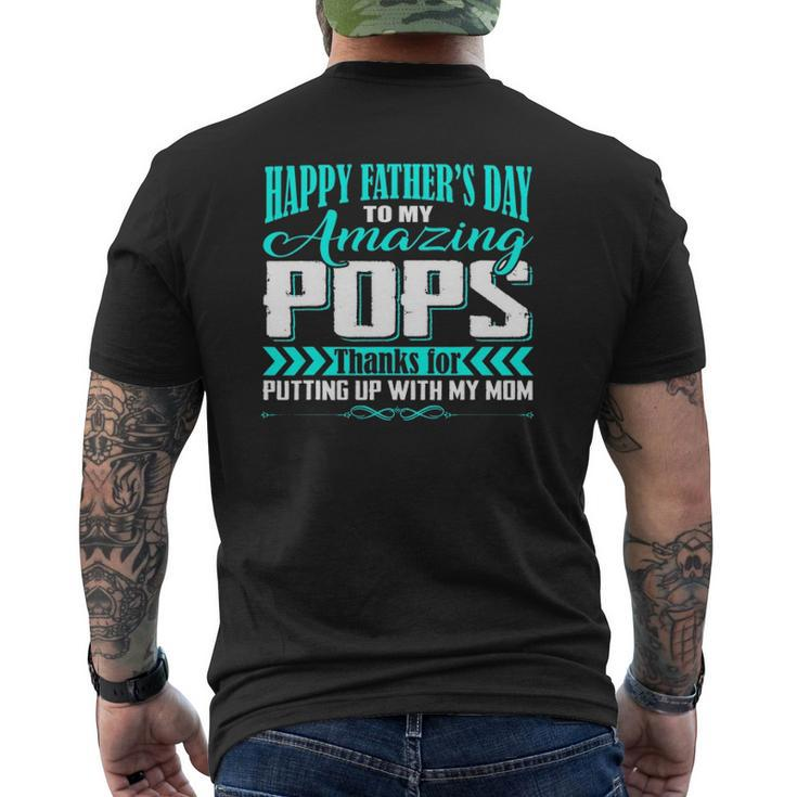Happy Father's Day To My Amazing Pops Mens Back Print T-shirt