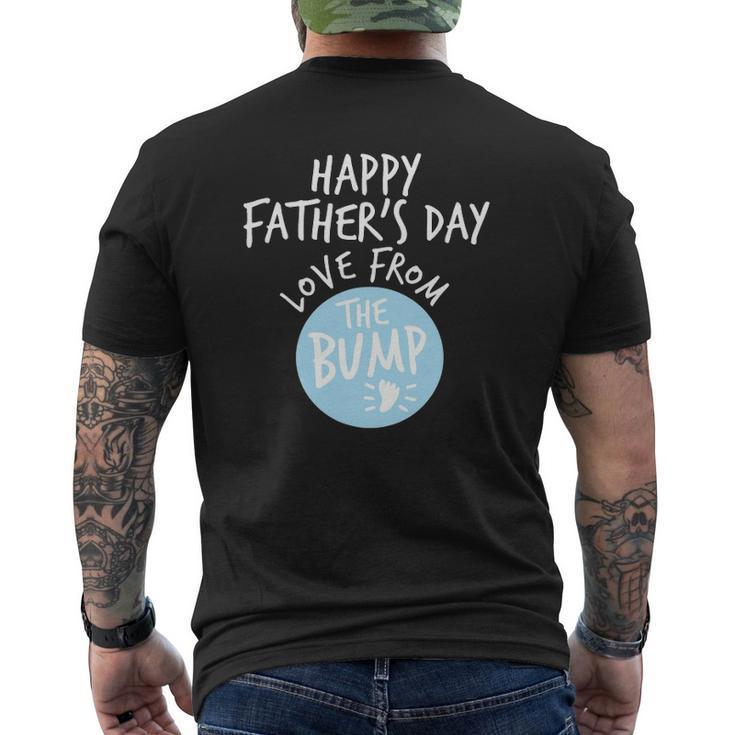 Happy Father's Day From The Bump Gender Reveal Boy New Dad Mens Back Print T-shirt