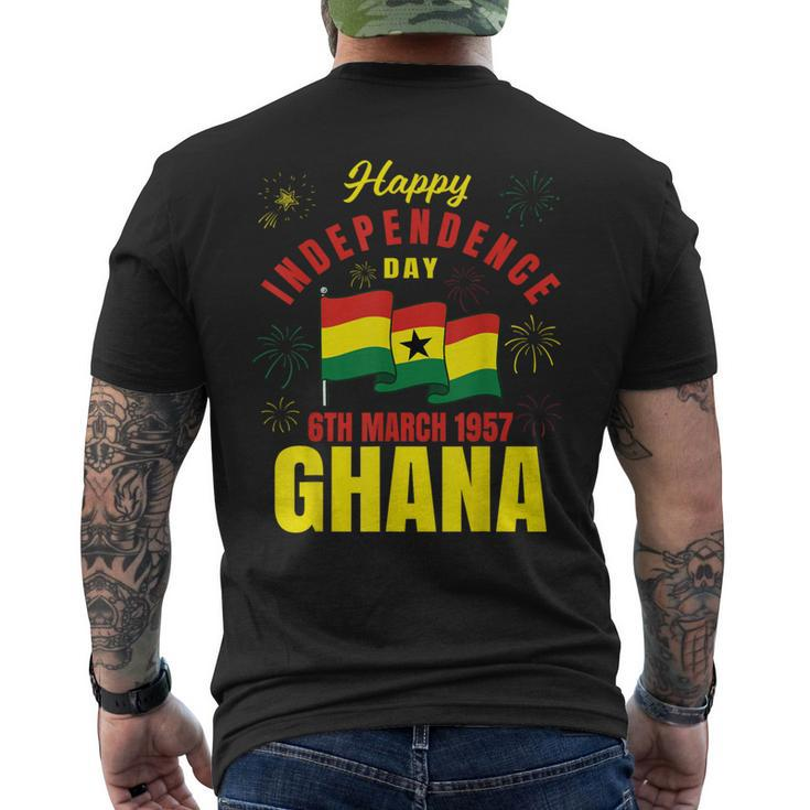 Happy Ghana Independence Day Ghanaian Ghana Flag Men's T-shirt Back Print