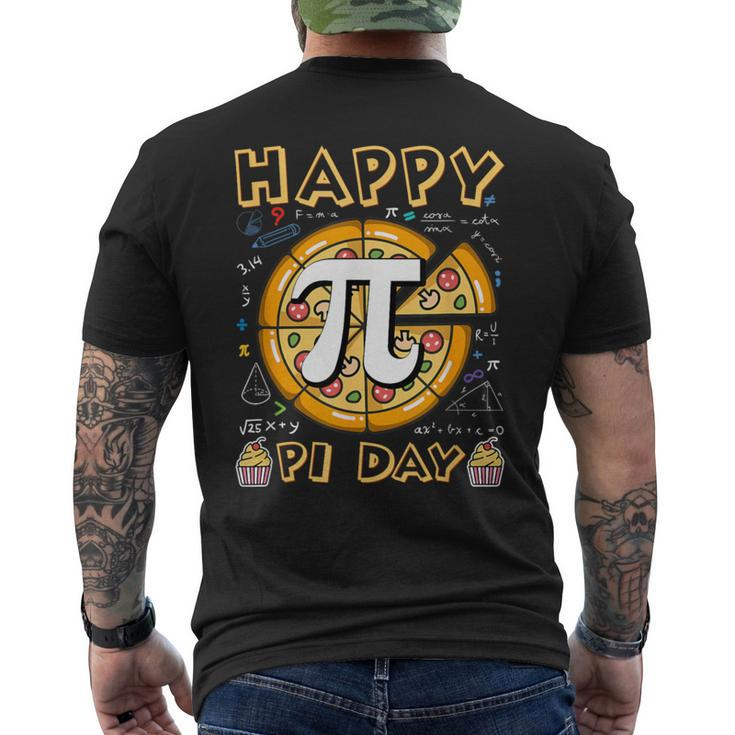 Happy Pi Day Pie Day Pizza Mathematics Pi Symbol Men's T-shirt Back Print