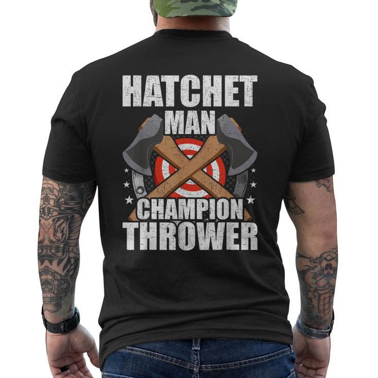 Hatchet Man Champion Axe Throwing Lumberjack Men's T-shirt Back Print