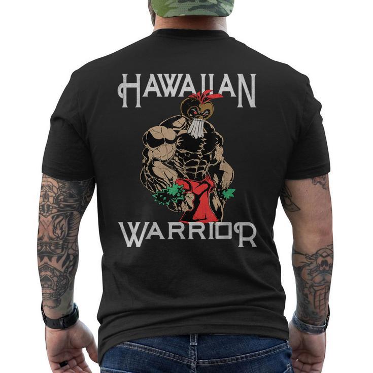 Hawaii Warrior Native Hawaiian War Helmet T Men's T-shirt Back Print