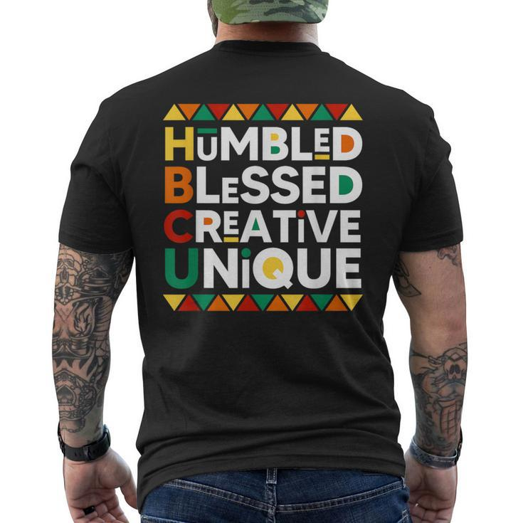 Hbcu Humbled Blessed Creative Unique Historical Black Men's T-shirt Back Print