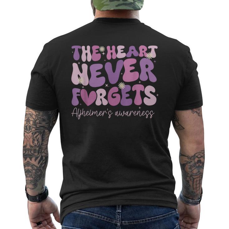 The Heart Never Forgets Dementia Alzheimer's Awareness Men's T-shirt Back Print