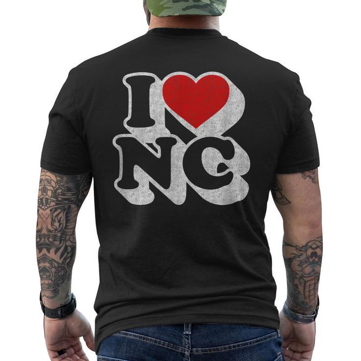 I Heart Love Nc North Carolina Souvenir Men's T-shirt Back Print