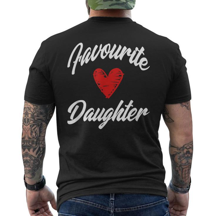 Heart Shaped Graphic Favourite Daughter Siblings Men's T-shirt Back Print