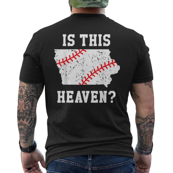 Is This Heaven Iowa Baseball Field T Play Ball Men's T-shirt Back Print