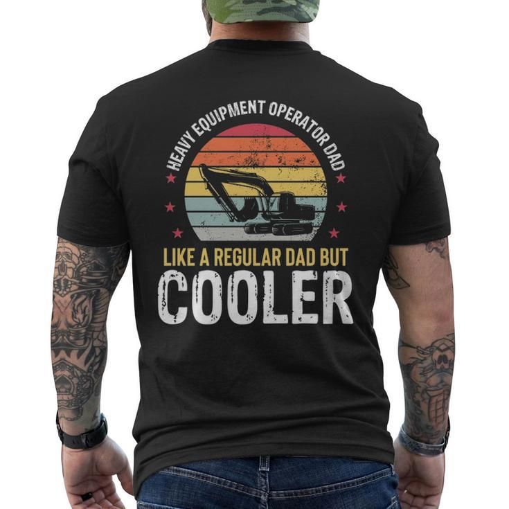 Heavy Equipment Operator Dad Excavator Bulldozer Men's T-shirt Back Print