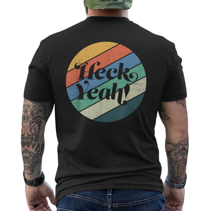 Heck Yeah Retro Distressed Graphic Men's T-shirt Back Print