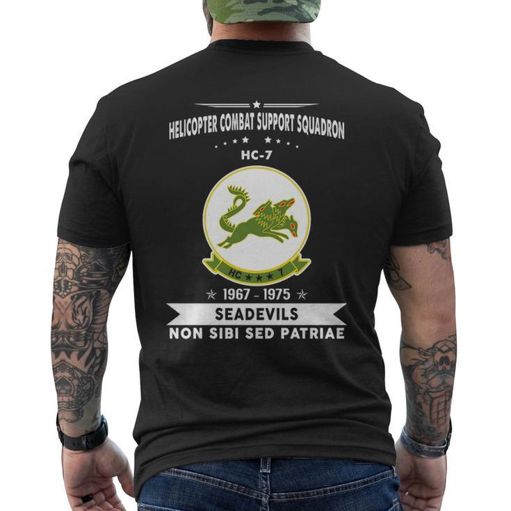 Helicopter Combat Support Squadron 7 Hc 7 Helsuppron 7 Seadevils Men's T-shirt Back Print