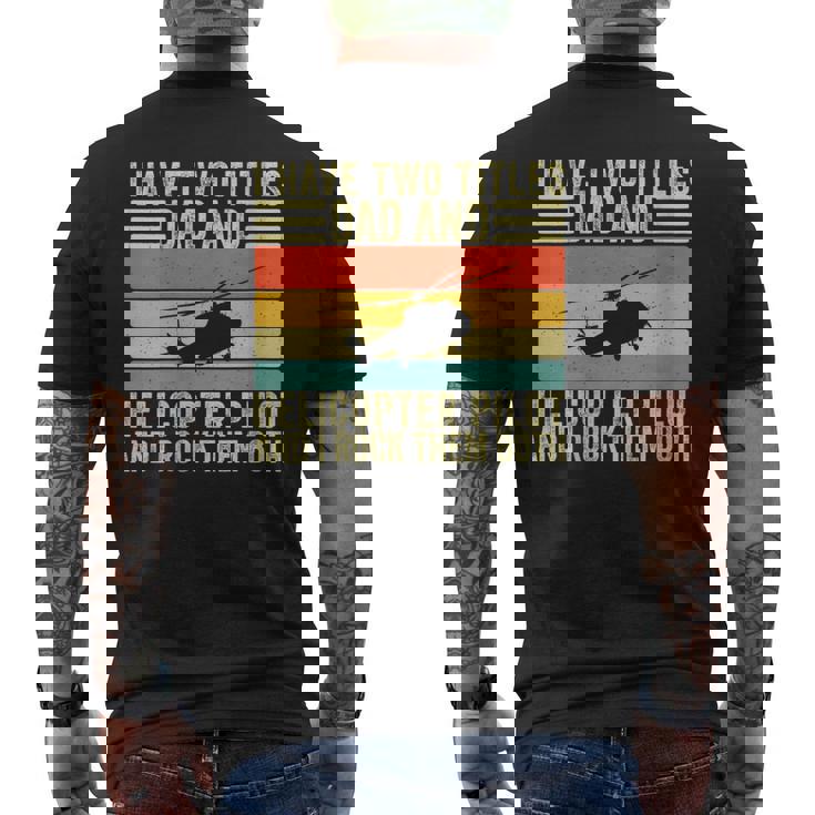Ch-47 Chinook Helicopter Men's T-shirt Back Print - Seseable
