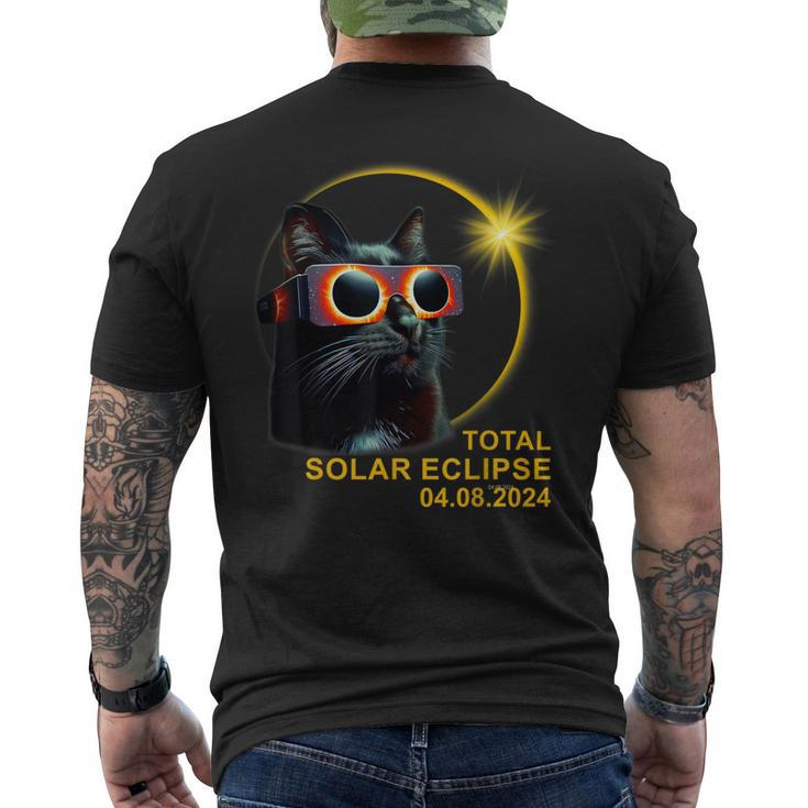 Hello Darkness My Friend Solar Eclipse April 8 2024 Men's T-shirt Back Print