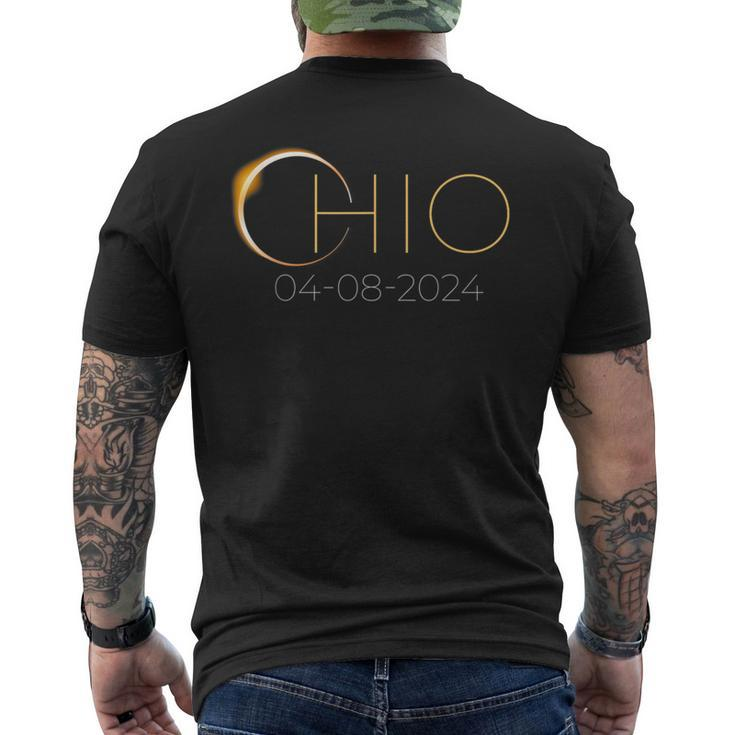 Hello Darkness My Old Friend Ohiosolar Eclipse April 08 2024 Men's T-shirt Back Print