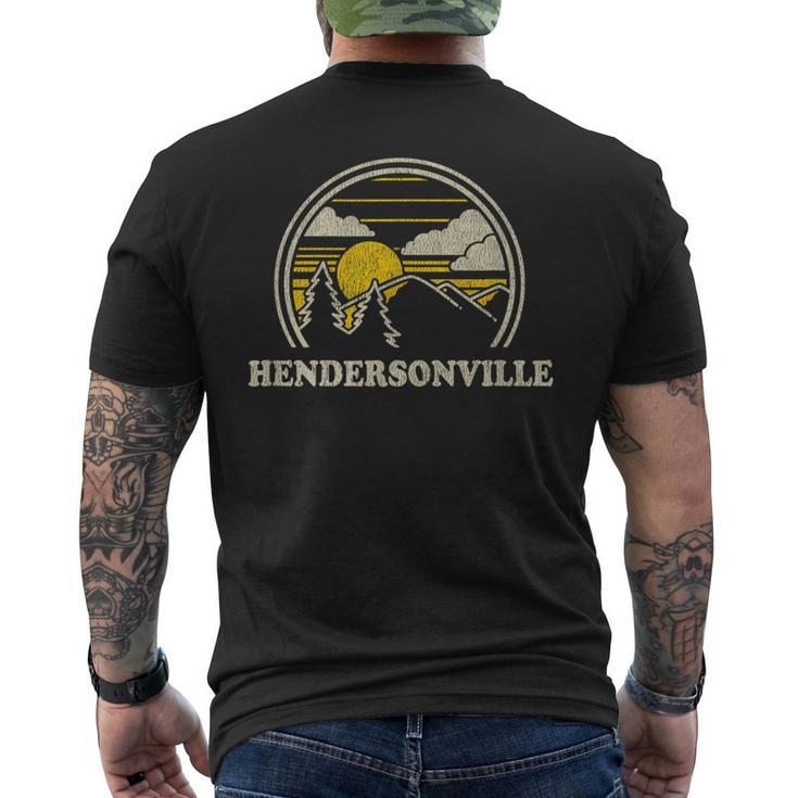 Hendersonville North Carolina Nc T Vintage Hiking Men's T-shirt Back Print