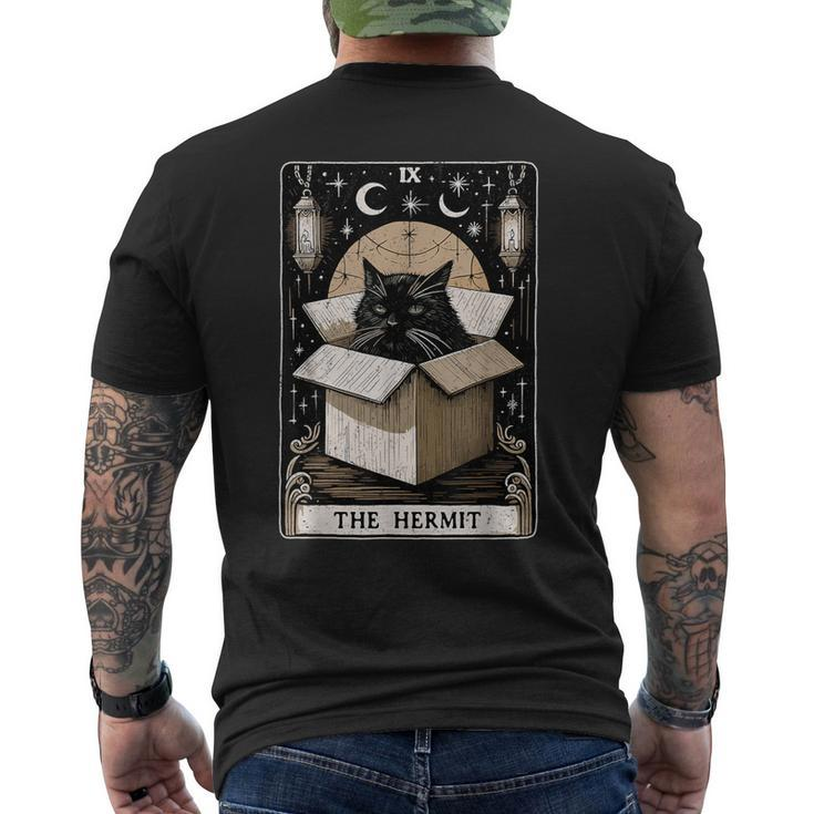 The Hermit Tarot Card Cat Lover Cat Men's T-shirt Back Print