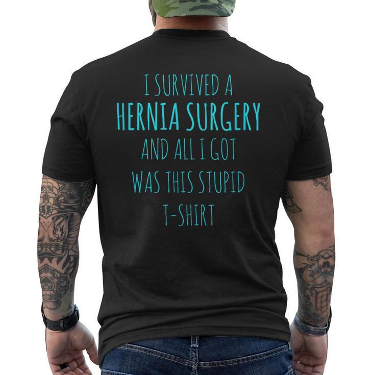 Hernia Surgery Get Well Soon Recovery Gag Men's T-shirt Back Print