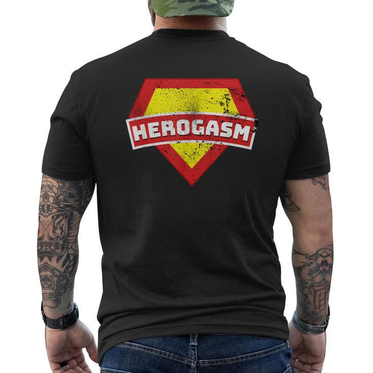 Herogasm Superhero T Vintage Men's T-shirt Back Print