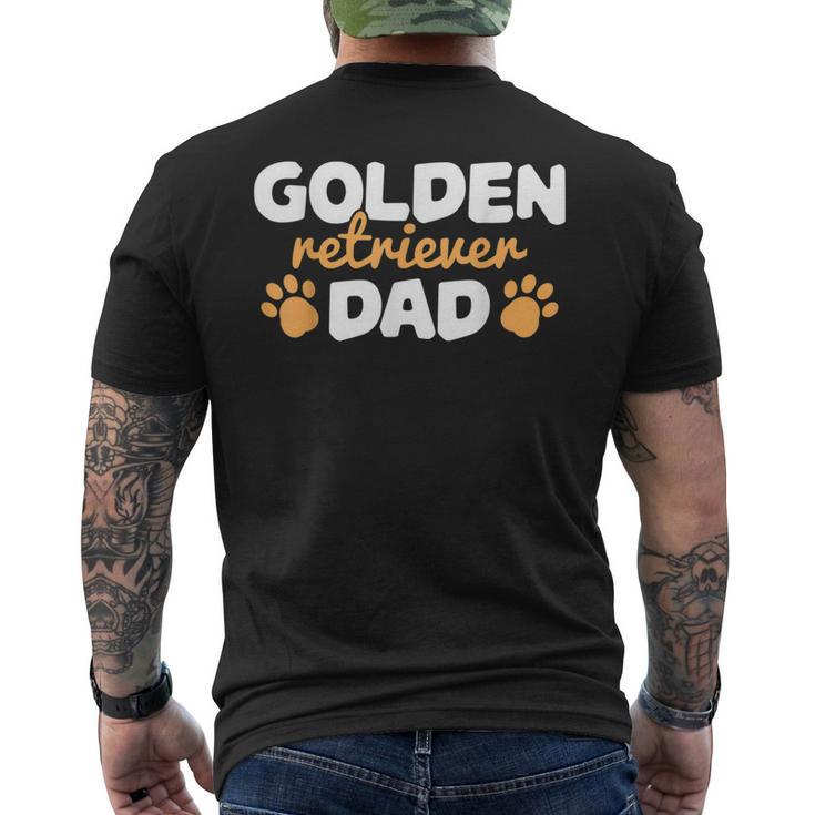 Herren Golden Retriever Dad Papa Süß T-Shirt mit Rückendruck