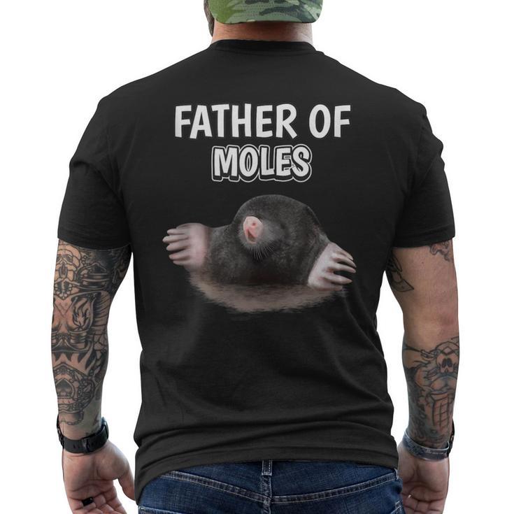 Herren Jungen Father Of Moles Papaatertag Maulwurf T-Shirt mit Rückendruck