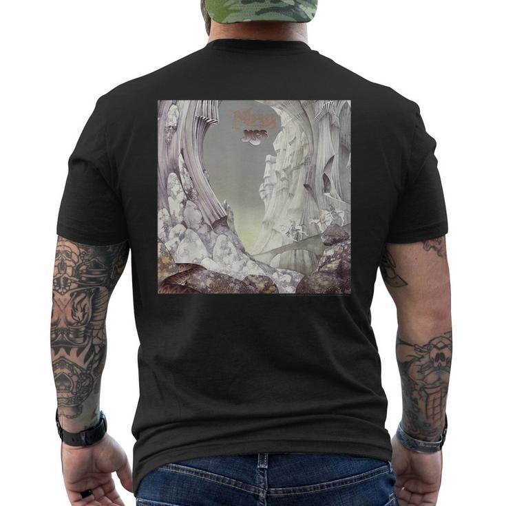 Herren Kurzärmliges Herren-T-Kurzärmliges Herren-T-Shirt Mystischer Bergdruck in Schwarz, Wanderlust Motiv