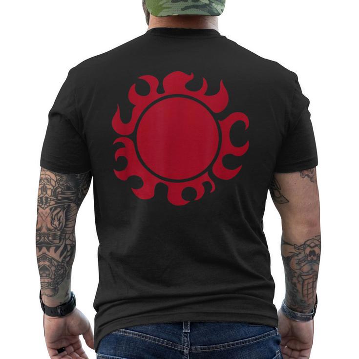 Herren Kurzärmliges Herren-T-Kurzärmliges Herren-T-Shirt Rotes Tribal-Sonnenmotiv, Grafiktee Schwarz