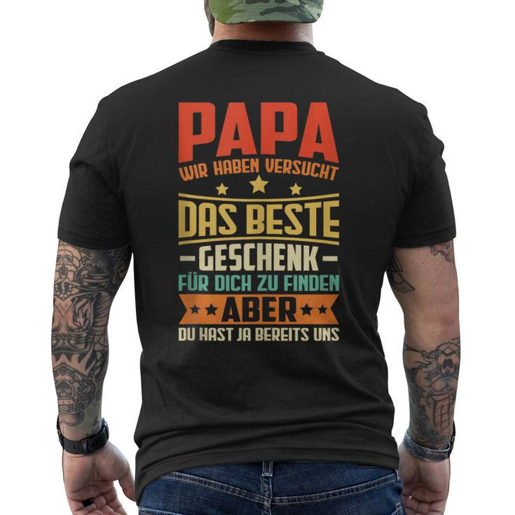 Herren Papa Undater Geschenk Lustiger Spruch Herrenatertag T-Shirt mit Rückendruck