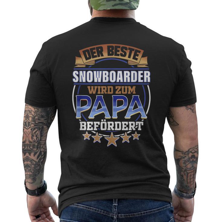 Herren Snowboardfahrer Papa Geschenk Ski Snowboard Snowboardurlaub T-Shirt mit Rückendruck