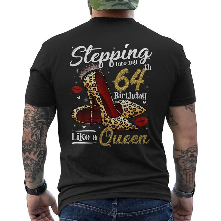 High Heels Stepping Into My 64Th Birthday 64 And Fabulous Men's T-shirt Back Print